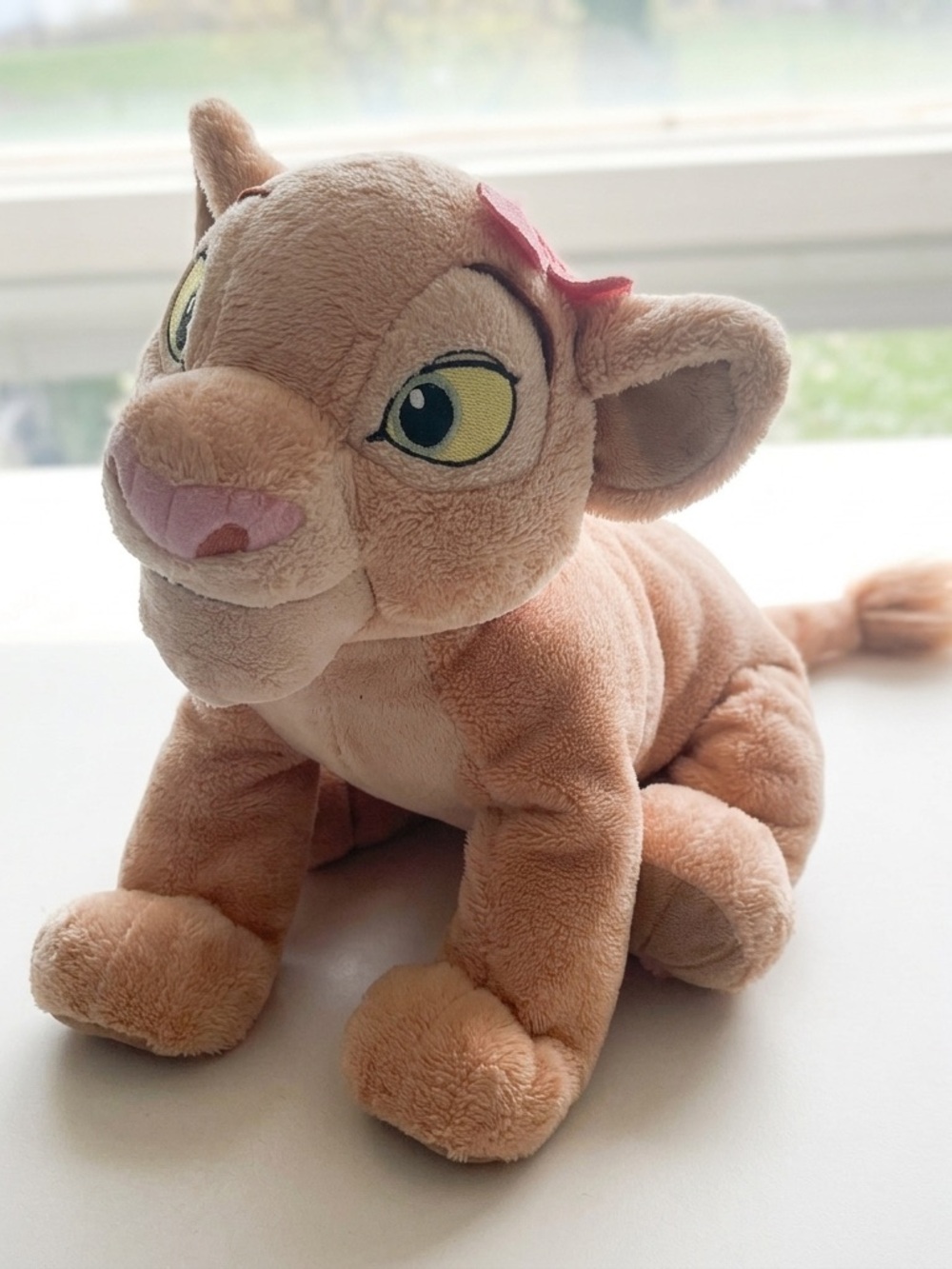 Disney Store Lion King Nala Plush Pink Flower Stuffed Animal 12”